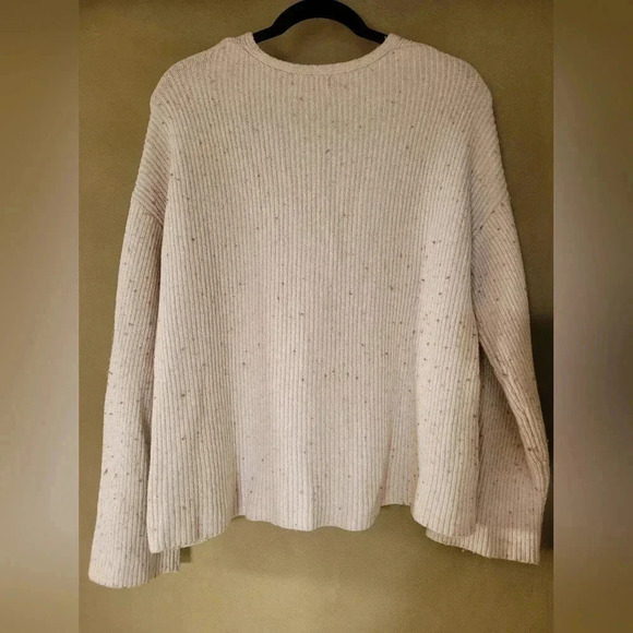 Treasure & Bond | V-Neck Ribbed Stitched Sweater Pullover, Size S - Picture 3 of 7